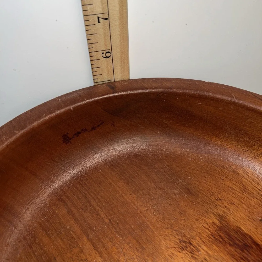Vintage Carved Wood Tiki Bowl Tribal Ethnic Honduras Large Pedestal Centerpiece
